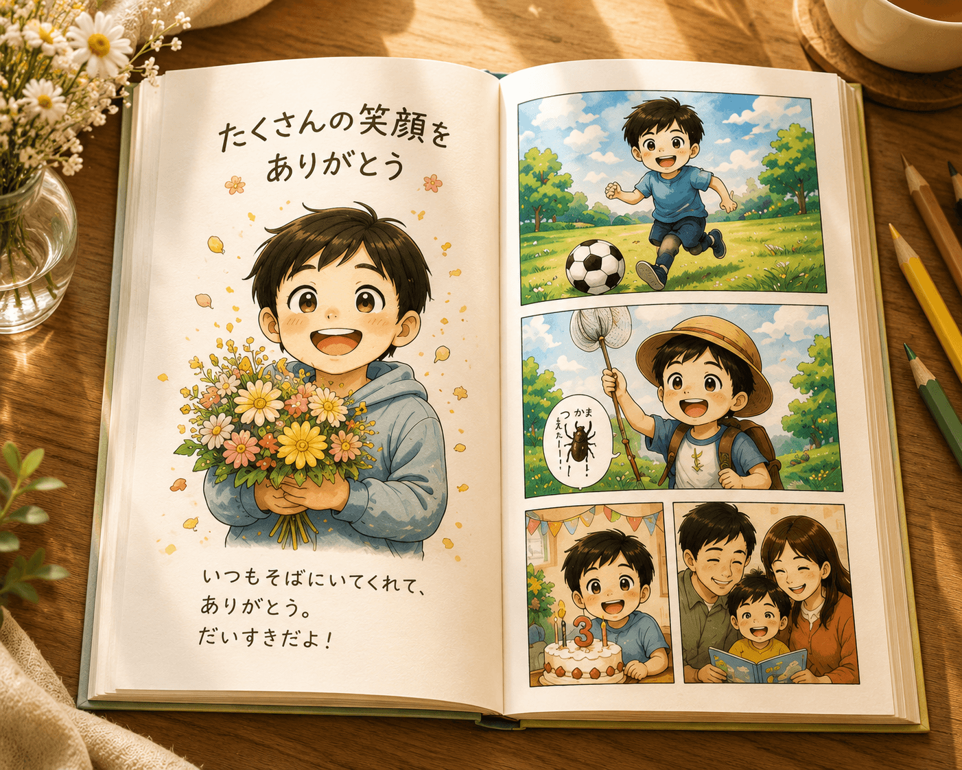 マンガ絵本の仕上がりイメージ